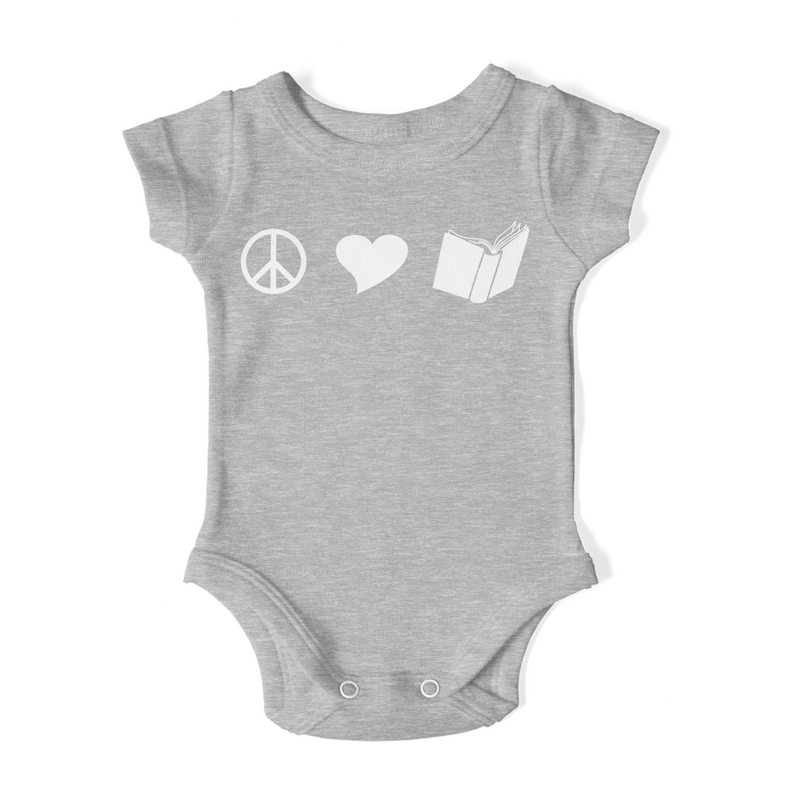 Baby Onesie: Peace Love Books