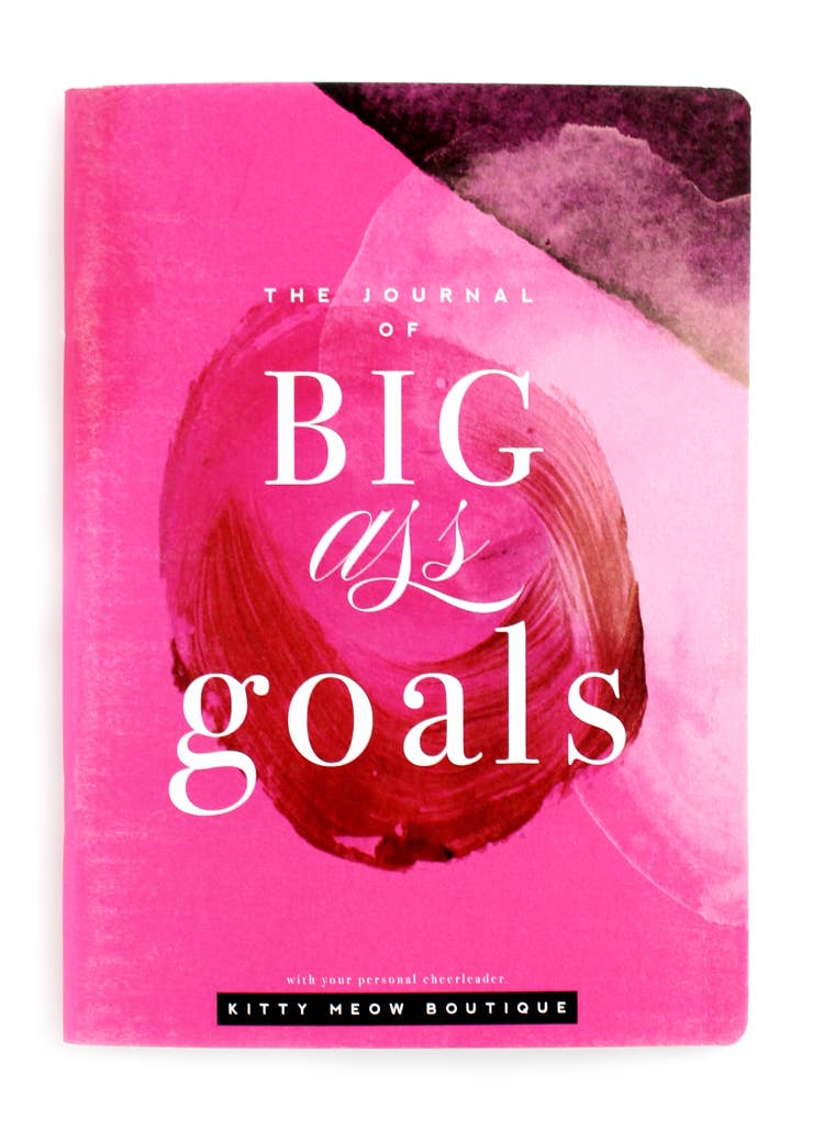 Hot Pink Notebook, BIG GOALS, Inspirational Notebook