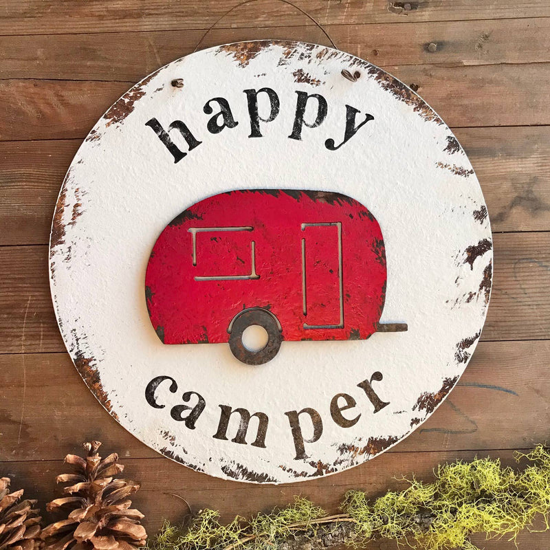 Happy Camper Sign The Vintage Trailer